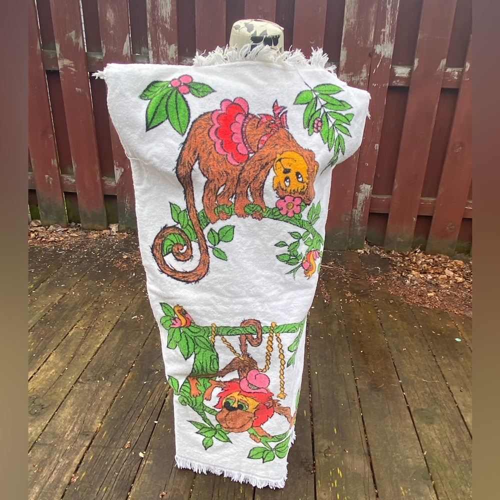Cannon Monkey Towel Handmade Cover Up